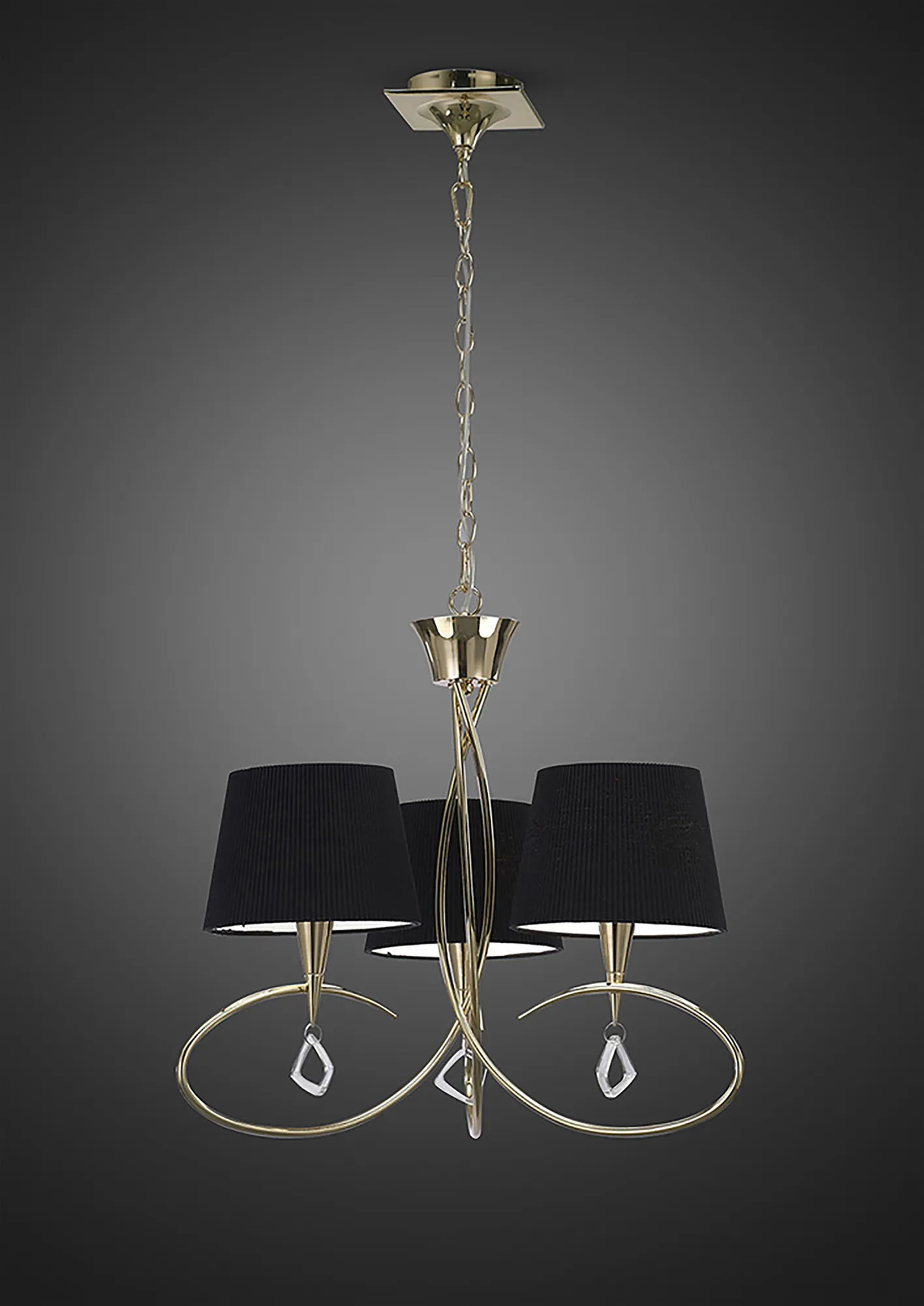 Mara French Gold-Black Ceiling Lights Mantra Multi Arm Fittings Mara French Gold-Black Ceiling Lights Mantra Multi Arm Fittings